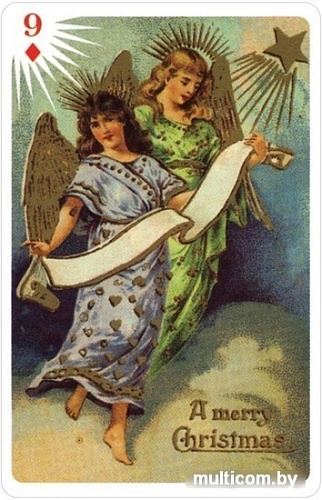 Настольная игра U.S. Games Systems Old Time Christmas Angels Deluxe Double Bridge Deck CDA108