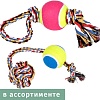 Игрушка для собак Camon Косточка веревка с мячом A952/D