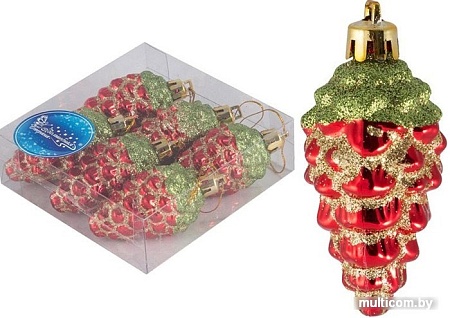 Елочная игрушка Волшебная страна Шишки 007476 6 шт