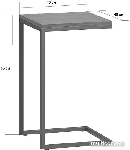Приставной столик LoftyHome Мальборк 1627934 (мрамор блэк)