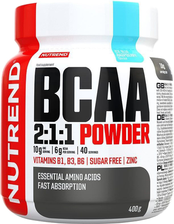 BCAA Nutrend BCAA 2:1:1 (400 г, ледяная голубая малина)