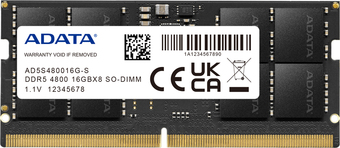 ADATA 8ГБ DDR5 SODIMM 4800 МГц AD5S48008G-S