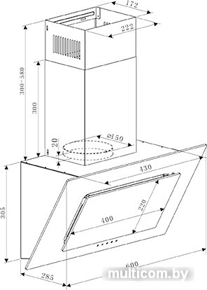 Кухонная вытяжка Oasis ND-60B (A)