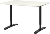 Письменный стол Ikea Бекант (белый/черный) 993.022.11
