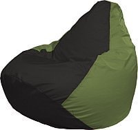 Кресло-мешок Flagman Груша Медиум Г1.1-399 (черный/оливковый)