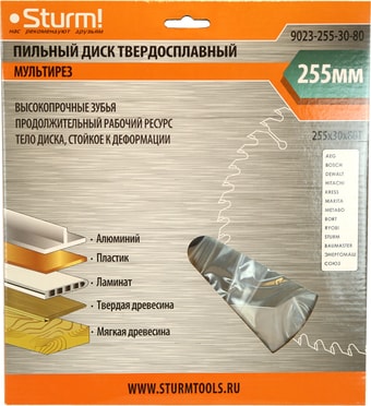 Пильный диск Sturm 9023-255-30-80T