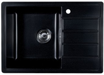 Кухонная мойка Marblan Recta L (оникс, с сифоном)