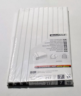 Металлический канал для переплета OPUS Art 217x7 мм OCHART0721710 (10 шт, белый)