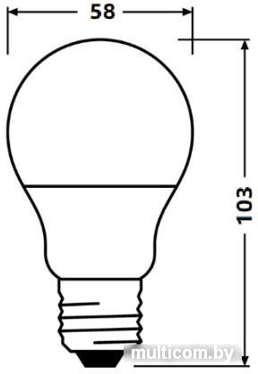 Светодиодная лампа Osram LV CL A60 7 SW/830 230V E27 10X1 RU