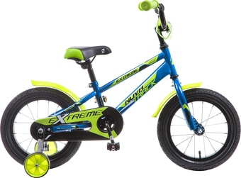 Детский велосипед Novatrack Extreme 14 (синий/зеленый, 2019)