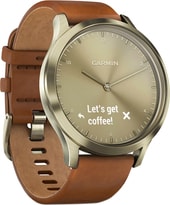 Умные часы Garmin Vivomove HR Premium S/M (золотистый/коричневый)