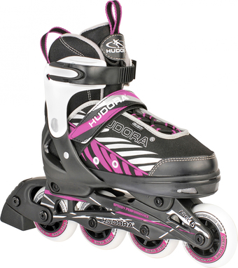 Роликовые коньки Hudora Inline Mia (р. 29-32, черный/розовый)