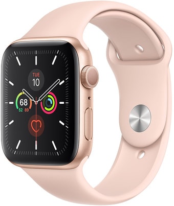 Умные часы Apple Watch Series 5 44 мм (алюминий золотистый/розовый песок)
