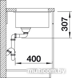 Кухонная мойка Blanco Subline 500-U (алюметаллик)