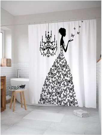 Шторка-занавеска для ванны JoyArty Свадебная Страна sc_2928