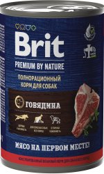 Brit Premium by Nature с говядиной 410 г