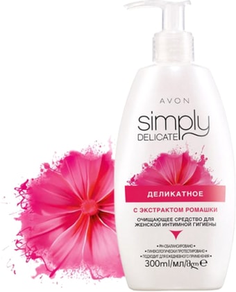 Avon Гель для душа Деликатный для интимной гигиены красный 300 мл