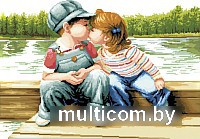 Набор для вышивания Белоснежка Поцелуй у реки 7090-3D