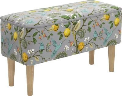 Банкетка MONOFIX Одос Принт (лимон светло-серый/микровелюр)