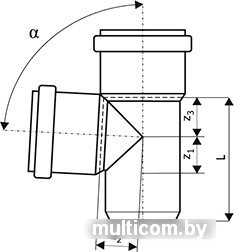 Ostendorf тройник KGEA 110/110x87°