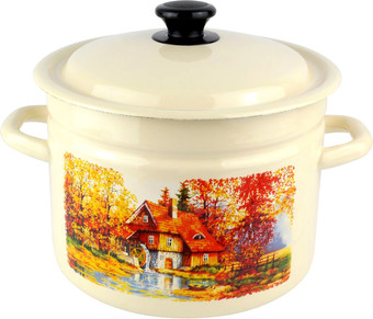 Кастрюля КМЗ Старая мельница 41704-102/6-У4 (слоновая кость)