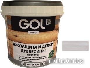 Пропитка GOL Wood Aqua Защитно-декоративная 2.5 кг (иней)