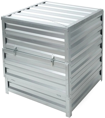 Садовый измельчитель Формула качества Оцинкованный с крышкой 1000x1500x1000 (шоколадно-коричневый)