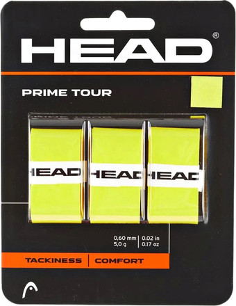 Грип для теннисной ракетки Head Prime Tour 285621 (3 шт, желтый)