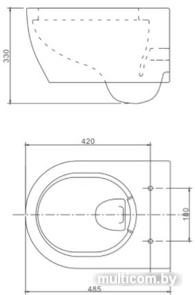 Унитаз SSWW CT2038V