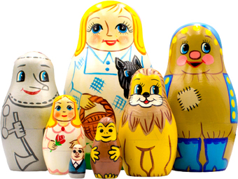 Развивающая игра Брестская Матрешка Волшебник страны Оз (набор 7 шт)