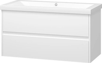 Misty Тумба с умывальником Алиса 100 Э-Али01100-011П2Я+10.150.01000.001 (подвесная)