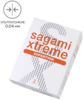 Гладкие презервативы Sagami Xtreme 0.04мм 750/1