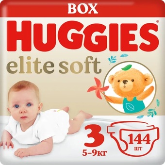 Подгузники Huggies Elite Soft Box 3 (144 шт)