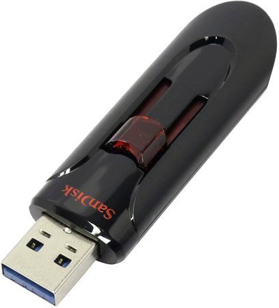 USB Flash SanDisk Cruzer Glide 256GB (черный) [SDCZ60-256G-B35]