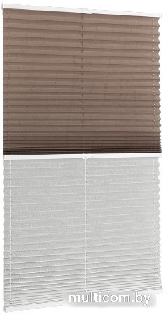 Плиссе Delfa Basic Сrush СПШ-35201/3504 Basic Transparent (43x160, тауп/белый)