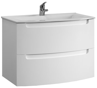 Мебель для ванных комнат Belux Тумба под умывальник Бари НП 90-02 (1 белый глянец)