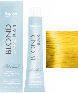 Крем-краска для волос Kapous Professional Blond Bar с экстрактом жемчуга BB 03 корректор золотой