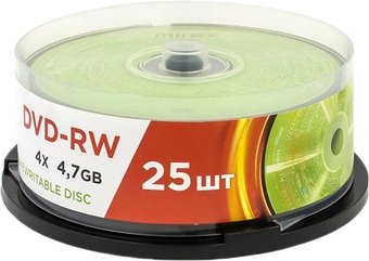 DVD-RW диск Mirex 4.7Gb 4x UL130032A4M (25 шт.)