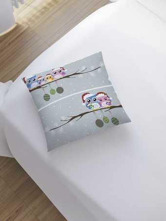 Чехол на подушку JoyArty Совы празднуют sl_20040