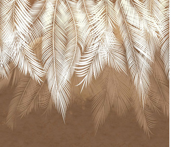 Фотообои Citydecor Пальмовые листья 300x260 (коричневые гранж)