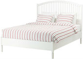 Кровать Ikea Тисседаль 210x187 (белый, основание Лонсет) [690.581.35]
