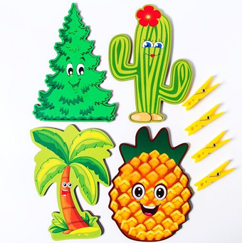 Развивающая игрушка Сибирские Игрушки Елка, кактус, ананас, пальма 114203