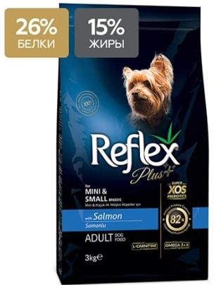 Сухой корм для собак Lider Reflex Plus с лососем для собак мини и мелких 3 кг