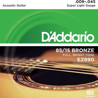 Струны для гитары D'Addario EZ890 Super Light 9-45