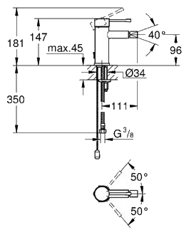 Однорычажный смеситель Grohe Essence+ 32934001