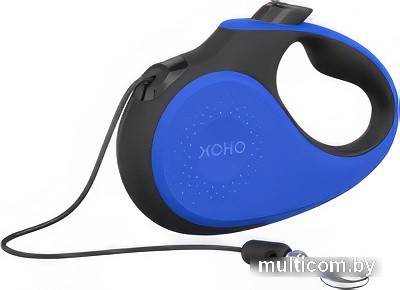 Поводок-рулетка XCHO Трос 5м (S, синий/черный)