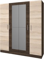 Шкаф распашной Горизонт Лайн/Леси 4х ств. (кантер/сонома)