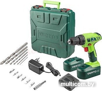 Дрель-шуруповерт Verto 50G185 (с 2-мя АКБ)