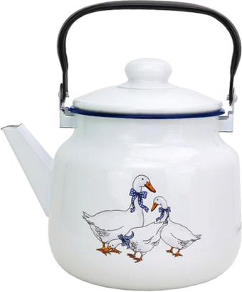 Чайник без свистка Эмаль Гуси 01-2713н/4М