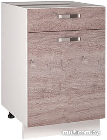 Шкаф напольный Anrex Alesia 1D1S/50-F1 (серый/дуб анкона)